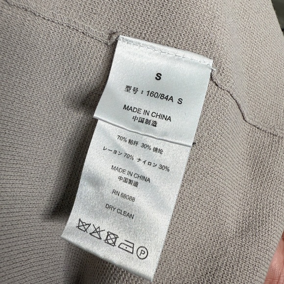 Beautiful TSE light gray open draped waterfall sweater with lapels Small -cp - Picture 7 of 8